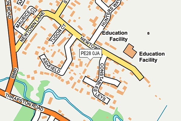 PE28 0JA map - OS OpenMap – Local (Ordnance Survey) PE28 0JA map - OS OpenMap – Local (Ordnance Survey)