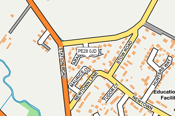 PE28 0JD map - OS OpenMap – Local (Ordnance Survey) PE28 0JD map - OS OpenMap – Local (Ordnance Survey)