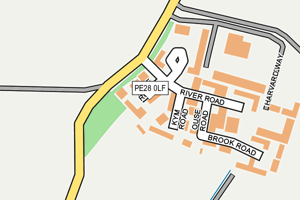 PE28 0LF map - OS OpenMap – Local (Ordnance Survey) PE28 0LF map - OS OpenMap – Local (Ordnance Survey)