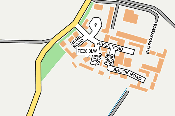 PE28 0LW map - OS OpenMap – Local (Ordnance Survey)