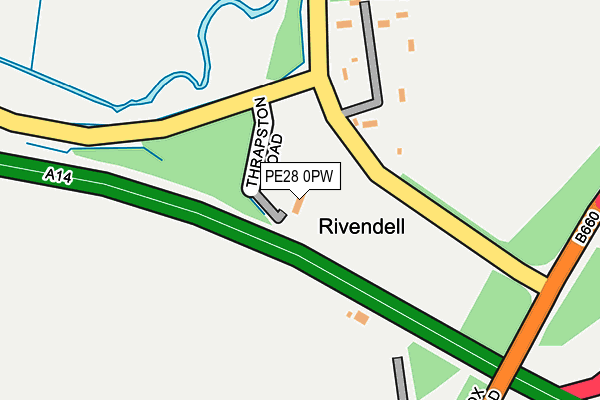 PE28 0PW map - OS OpenMap – Local (Ordnance Survey)