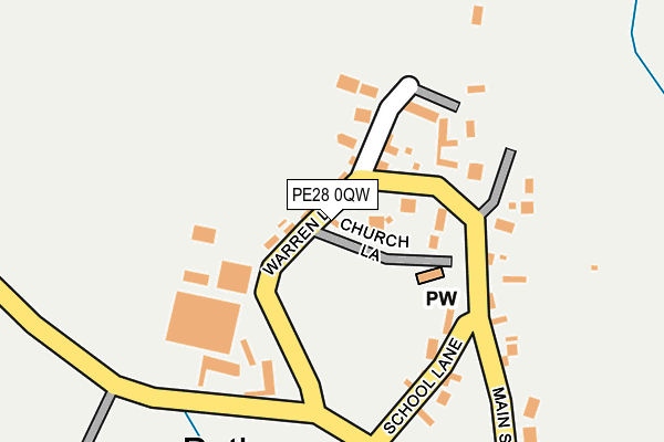 PE28 0QW map - OS OpenMap – Local (Ordnance Survey) PE28 0QW map - OS OpenMap – Local (Ordnance Survey)
