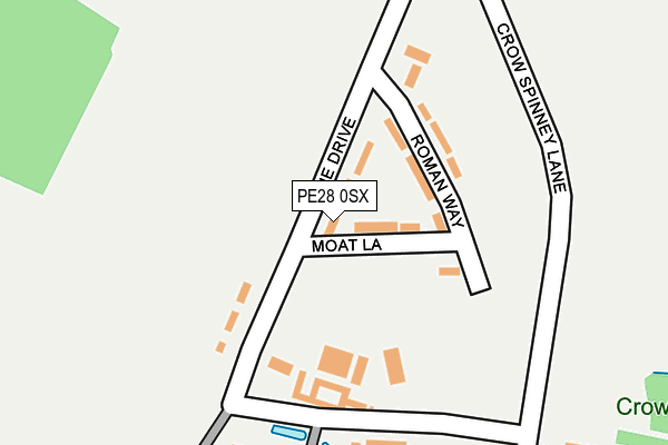PE28 0SX map - OS OpenMap – Local (Ordnance Survey) PE28 0SX map - OS OpenMap – Local (Ordnance Survey)