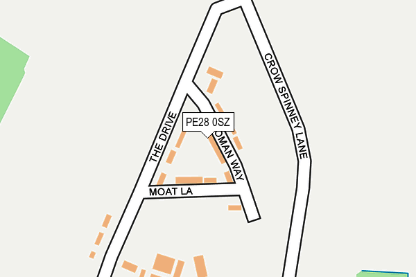 PE28 0SZ map - OS OpenMap – Local (Ordnance Survey) PE28 0SZ map - OS OpenMap – Local (Ordnance Survey)