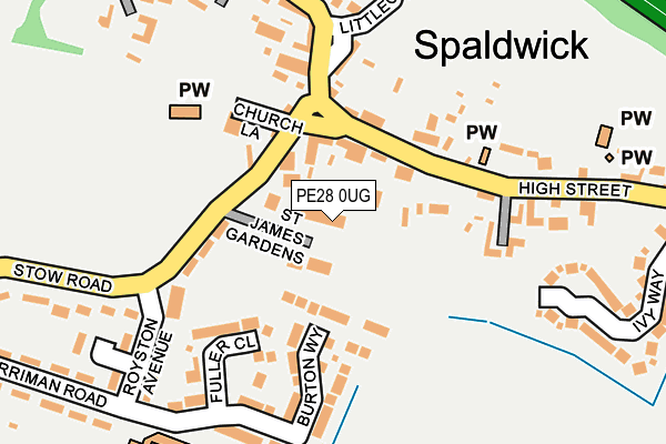 PE28 0UG map - OS OpenMap – Local (Ordnance Survey) PE28 0UG map - OS OpenMap – Local (Ordnance Survey)