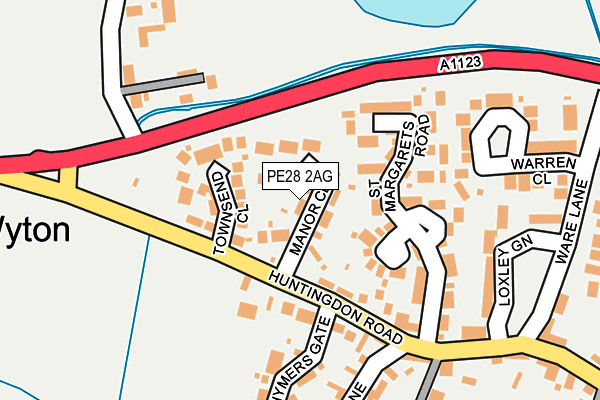 PE28 2AG map - OS OpenMap – Local (Ordnance Survey) PE28 2AG map - OS OpenMap – Local (Ordnance Survey)