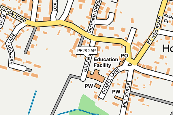 PE28 2AP map - OS OpenMap – Local (Ordnance Survey) PE28 2AP map - OS OpenMap – Local (Ordnance Survey)