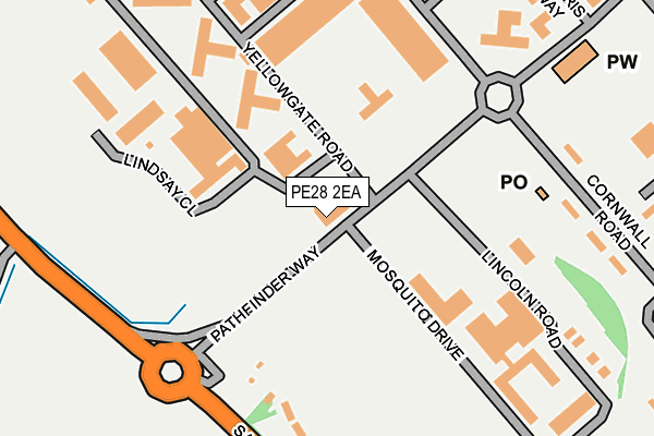 PE28 2EA map - OS OpenMap – Local (Ordnance Survey) PE28 2EA map - OS OpenMap – Local (Ordnance Survey)