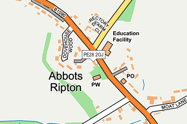 PE28 2GJ map - OS OpenMap – Local (Ordnance Survey) PE28 2GJ map - OS OpenMap – Local (Ordnance Survey)