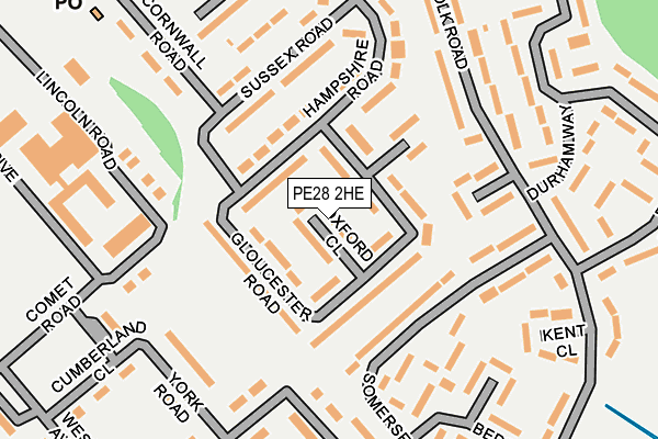 PE28 2HE map - OS OpenMap – Local (Ordnance Survey) PE28 2HE map - OS OpenMap – Local (Ordnance Survey)