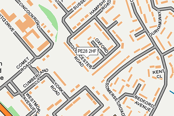 PE28 2HF map - OS OpenMap – Local (Ordnance Survey) PE28 2HF map - OS OpenMap – Local (Ordnance Survey)