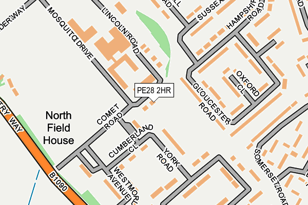 PE28 2HR map - OS OpenMap – Local (Ordnance Survey) PE28 2HR map - OS OpenMap – Local (Ordnance Survey)