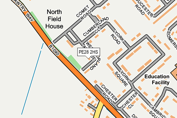 PE28 2HS map - OS OpenMap – Local (Ordnance Survey) PE28 2HS map - OS OpenMap – Local (Ordnance Survey)