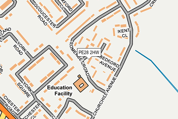 PE28 2HW map - OS OpenMap – Local (Ordnance Survey) PE28 2HW map - OS OpenMap – Local (Ordnance Survey)