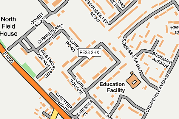 PE28 2HX map - OS OpenMap – Local (Ordnance Survey) PE28 2HX map - OS OpenMap – Local (Ordnance Survey)