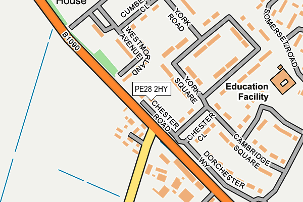 PE28 2HY map - OS OpenMap – Local (Ordnance Survey) PE28 2HY map - OS OpenMap – Local (Ordnance Survey)