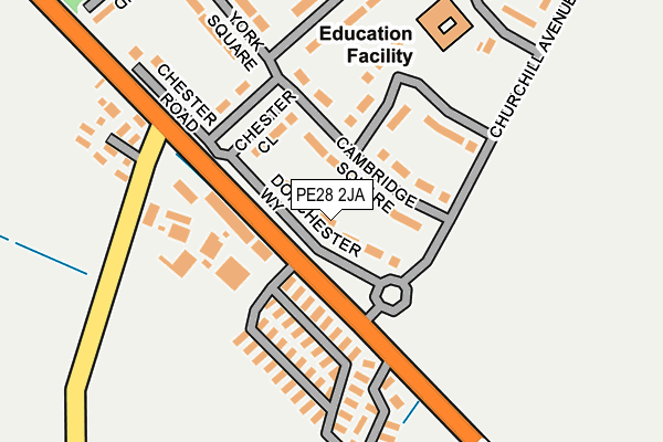 PE28 2JA map - OS OpenMap – Local (Ordnance Survey) PE28 2JA map - OS OpenMap – Local (Ordnance Survey)