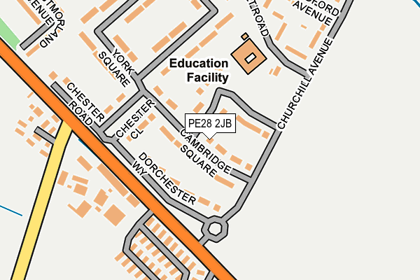 PE28 2JB map - OS OpenMap – Local (Ordnance Survey) PE28 2JB map - OS OpenMap – Local (Ordnance Survey)