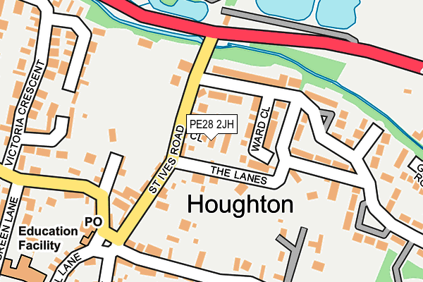 PE28 2JH map - OS OpenMap – Local (Ordnance Survey) PE28 2JH map - OS OpenMap – Local (Ordnance Survey)
