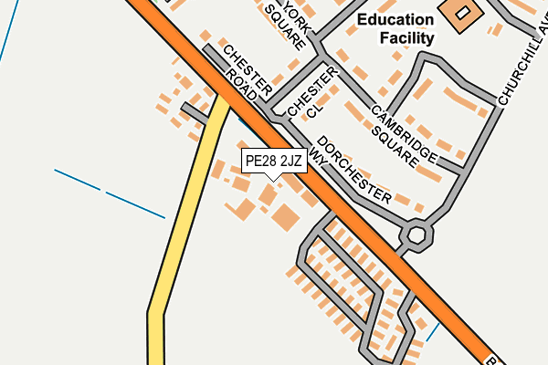 PE28 2JZ map - OS OpenMap – Local (Ordnance Survey) PE28 2JZ map - OS OpenMap – Local (Ordnance Survey)