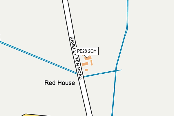 PE28 2QY map - OS OpenMap – Local (Ordnance Survey)