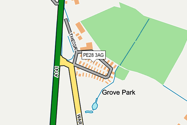 PE28 3AG map - OS OpenMap – Local (Ordnance Survey) PE28 3AG map - OS OpenMap – Local (Ordnance Survey)