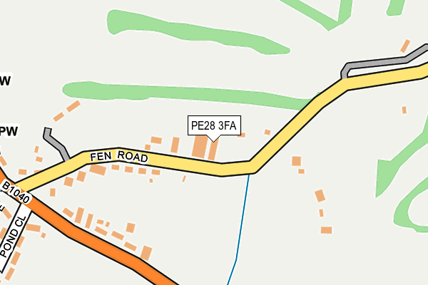PE28 3FA map - OS OpenMap – Local (Ordnance Survey) PE28 3FA map - OS OpenMap – Local (Ordnance Survey)