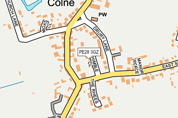 PE28 3GZ map - OS OpenMap – Local (Ordnance Survey) PE28 3GZ map - OS OpenMap – Local (Ordnance Survey)