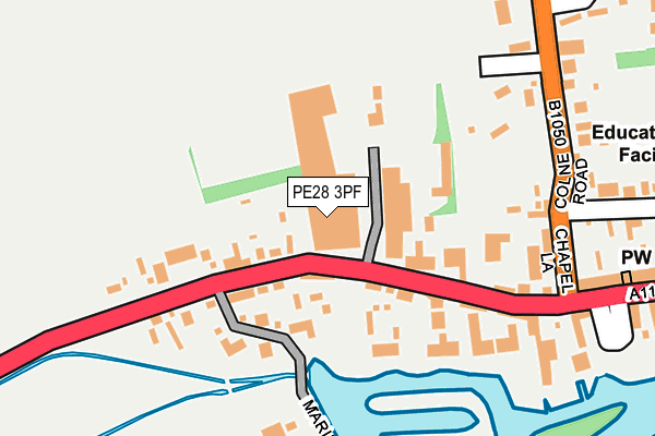 PE28 3PF map - OS OpenMap – Local (Ordnance Survey) PE28 3PF map - OS OpenMap – Local (Ordnance Survey)