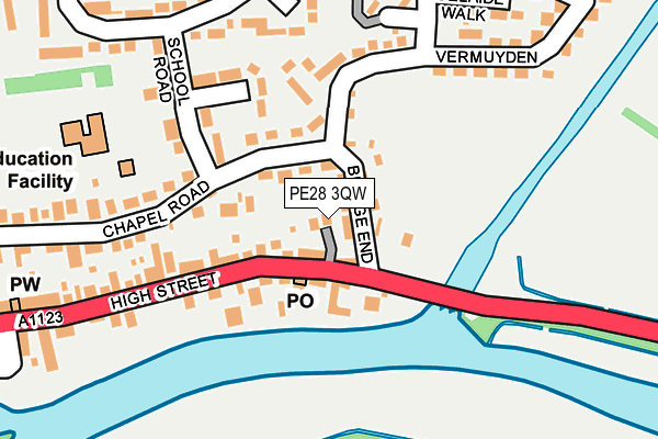 PE28 3QW map - OS OpenMap – Local (Ordnance Survey) PE28 3QW map - OS OpenMap – Local (Ordnance Survey)