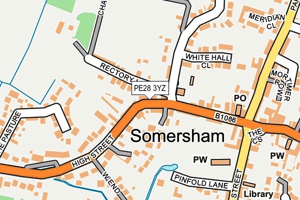 PE28 3YZ map - OS OpenMap – Local (Ordnance Survey) PE28 3YZ map - OS OpenMap – Local (Ordnance Survey)
