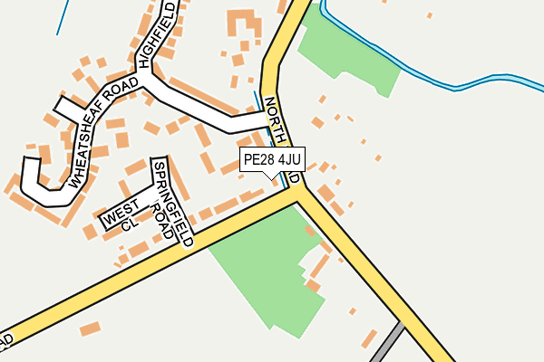 PE28 4JU map - OS OpenMap – Local (Ordnance Survey) PE28 4JU map - OS OpenMap – Local (Ordnance Survey)