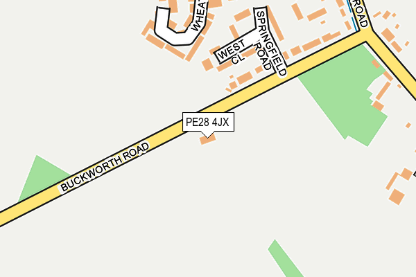 PE28 4JX map - OS OpenMap – Local (Ordnance Survey) PE28 4JX map - OS OpenMap – Local (Ordnance Survey)
