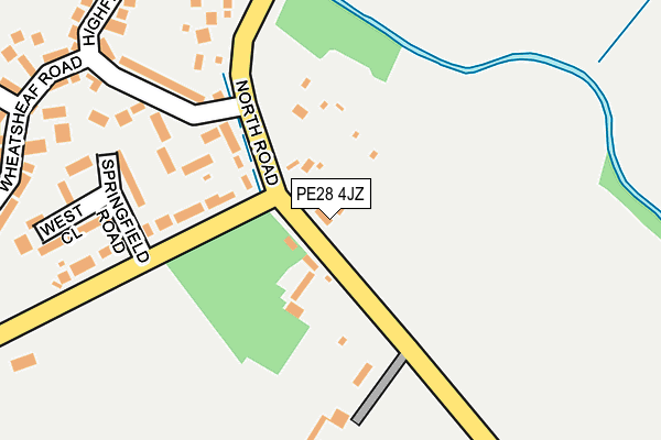 PE28 4JZ map - OS OpenMap – Local (Ordnance Survey)