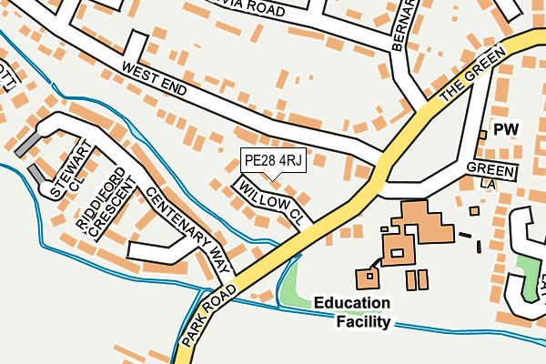 PE28 4RJ map - OS OpenMap – Local (Ordnance Survey)