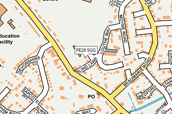 PE28 5GG map - OS OpenMap – Local (Ordnance Survey) PE28 5GG map - OS OpenMap – Local (Ordnance Survey)