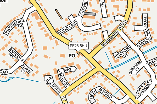 PE28 5HU map - OS OpenMap – Local (Ordnance Survey) PE28 5HU map - OS OpenMap – Local (Ordnance Survey)