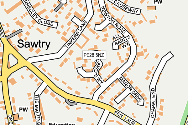 PE28 5NZ map - OS OpenMap – Local (Ordnance Survey) PE28 5NZ map - OS OpenMap – Local (Ordnance Survey)