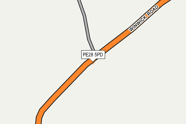 PE28 5PD map - OS OpenMap – Local (Ordnance Survey)