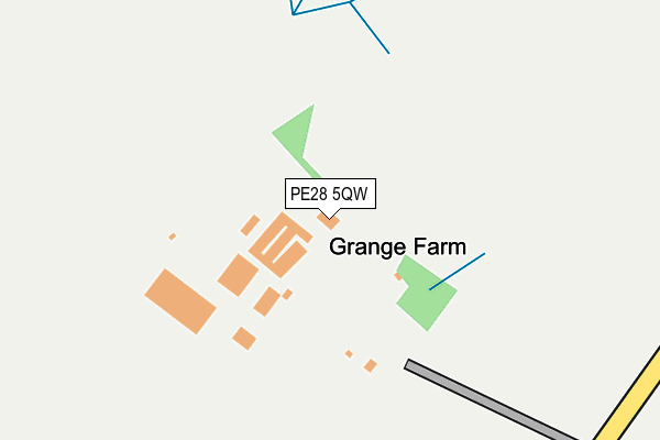PE28 5QW map - OS OpenMap – Local (Ordnance Survey) PE28 5QW map - OS OpenMap – Local (Ordnance Survey)