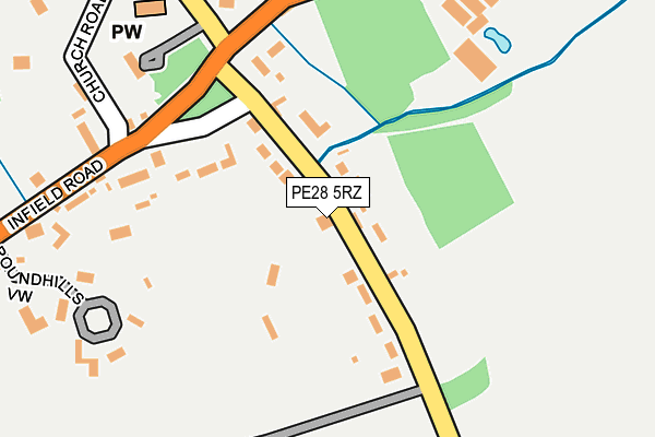 PE28 5RZ map - OS OpenMap – Local (Ordnance Survey) PE28 5RZ map - OS OpenMap – Local (Ordnance Survey)