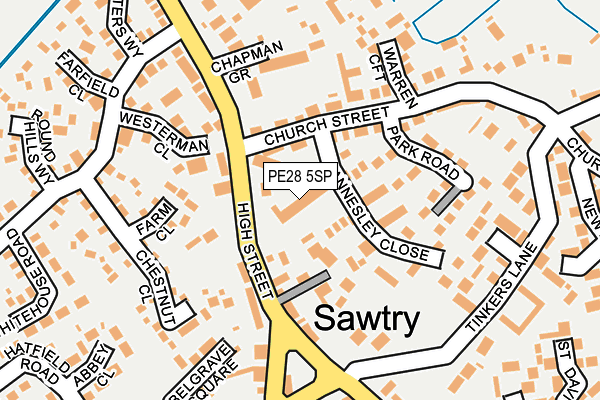 PE28 5SP map - OS OpenMap – Local (Ordnance Survey) PE28 5SP map - OS OpenMap – Local (Ordnance Survey)