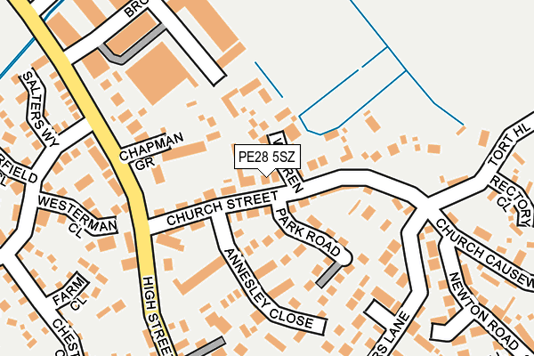 PE28 5SZ map - OS OpenMap – Local (Ordnance Survey) PE28 5SZ map - OS OpenMap – Local (Ordnance Survey)