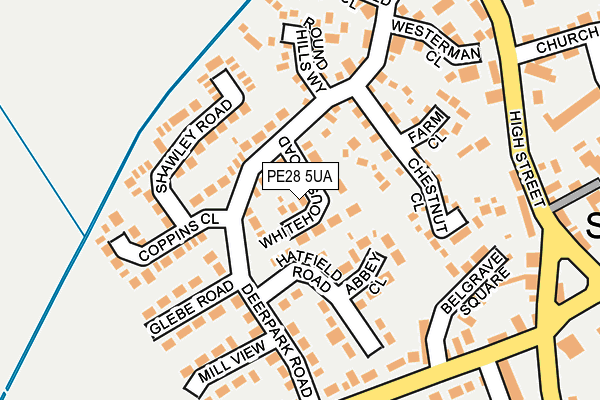 PE28 5UA map - OS OpenMap – Local (Ordnance Survey) PE28 5UA map - OS OpenMap – Local (Ordnance Survey)
