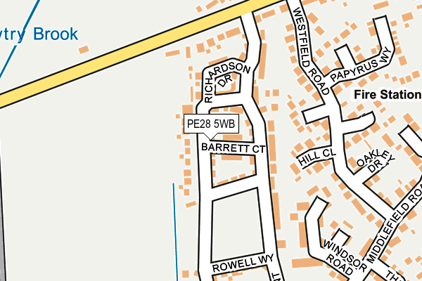 PE28 5WB map - OS OpenMap – Local (Ordnance Survey) PE28 5WB map - OS OpenMap – Local (Ordnance Survey)