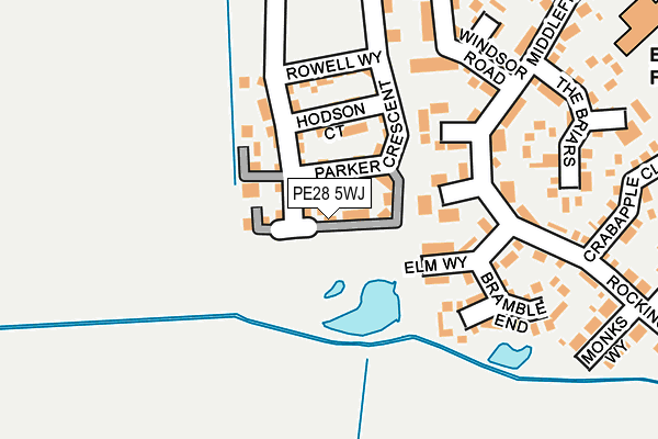 PE28 5WJ map - OS OpenMap – Local (Ordnance Survey) PE28 5WJ map - OS OpenMap – Local (Ordnance Survey)