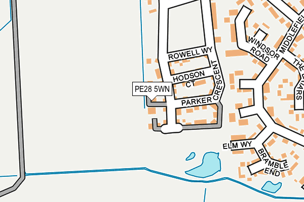 PE28 5WN map - OS OpenMap – Local (Ordnance Survey) PE28 5WN map - OS OpenMap – Local (Ordnance Survey)