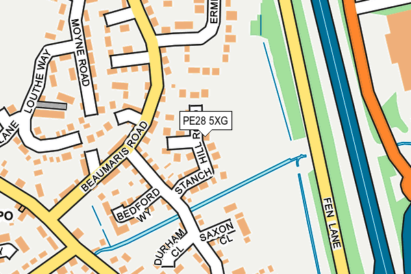 PE28 5XG map - OS OpenMap – Local (Ordnance Survey) PE28 5XG map - OS OpenMap – Local (Ordnance Survey)