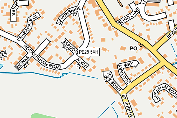 PE28 5XH map - OS OpenMap – Local (Ordnance Survey) PE28 5XH map - OS OpenMap – Local (Ordnance Survey)