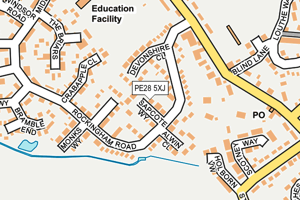 PE28 5XJ map - OS OpenMap – Local (Ordnance Survey) PE28 5XJ map - OS OpenMap – Local (Ordnance Survey)